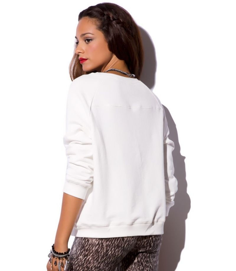 Jersey sudadera blanca universitaria2